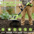 Cordless 2-in-1 Tiller Cultivator – Lightweight Power for Easy Soil Loosening & Garden Weeding