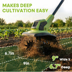 Cordless 2-in-1 Tiller Cultivator – Lightweight Power for Easy Soil Loosening & Garden Weeding