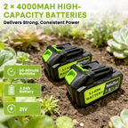Cordless 2-in-1 Tiller Cultivator – Lightweight Power for Easy Soil Loosening & Garden Weeding