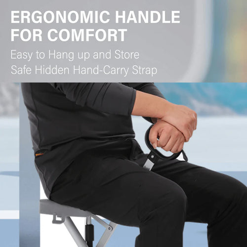 Folding Walking Stick with Seat - 2-in-1 Portable Walking Cane Chair for Seniors & Travel