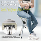 Folding Walking Stick with Seat - 2-in-1 Portable Walking Cane Chair for Seniors & Travel