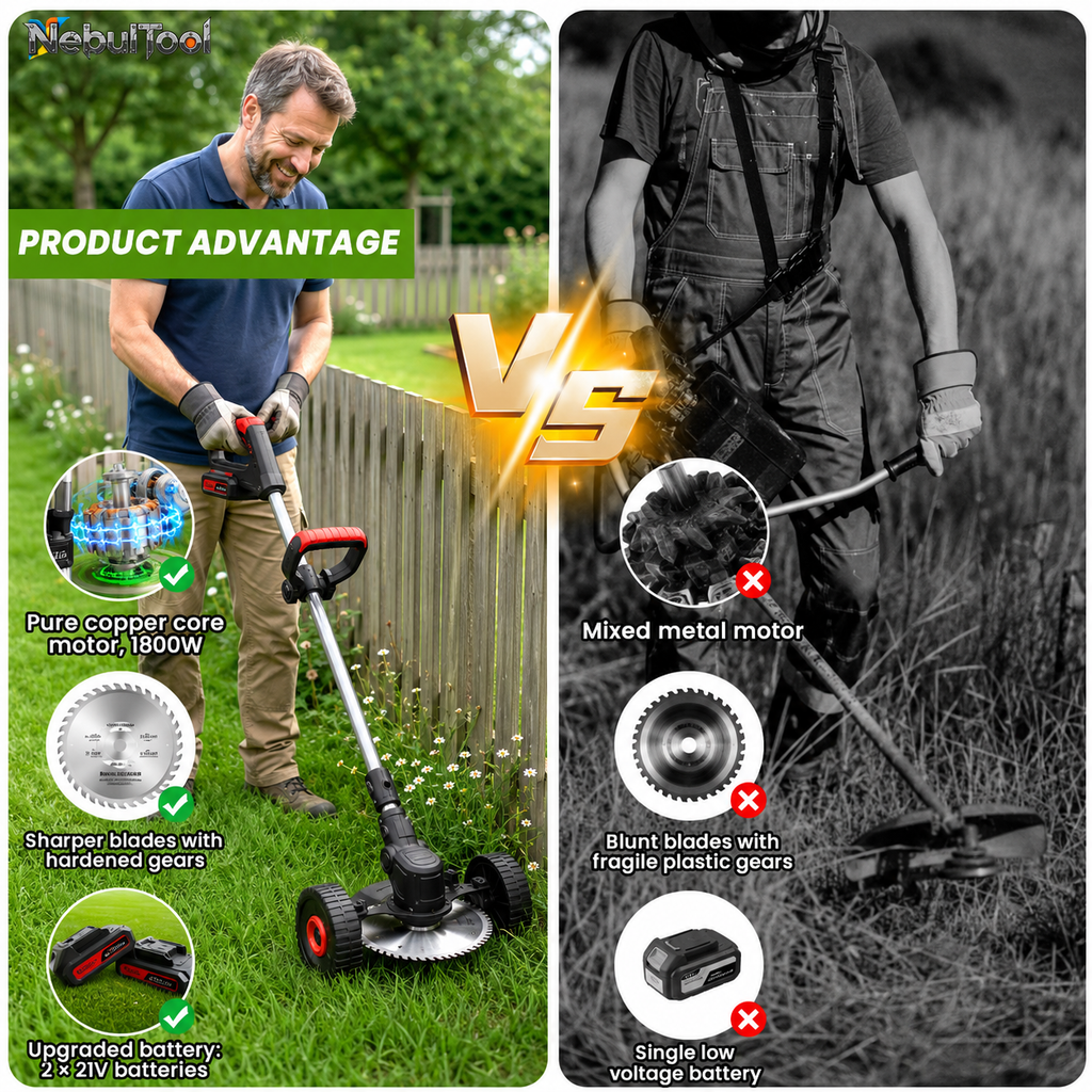 Adjustable Cordless 3-in-1 Weed Cutter — Trim, Edge & Mow with Ease