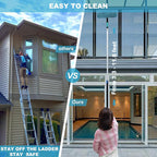 Extendable Ceiling & Cobweb Cleaning Kit with Telescopic Pole