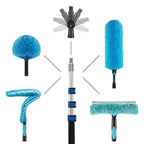 Extendable Ceiling & Cobweb Cleaning Kit with Telescopic Pole