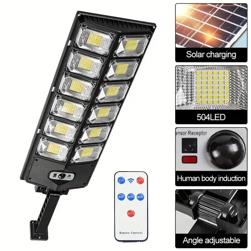 12000LM High-Power Solar Flood Light for Yard, Garage & Driveway